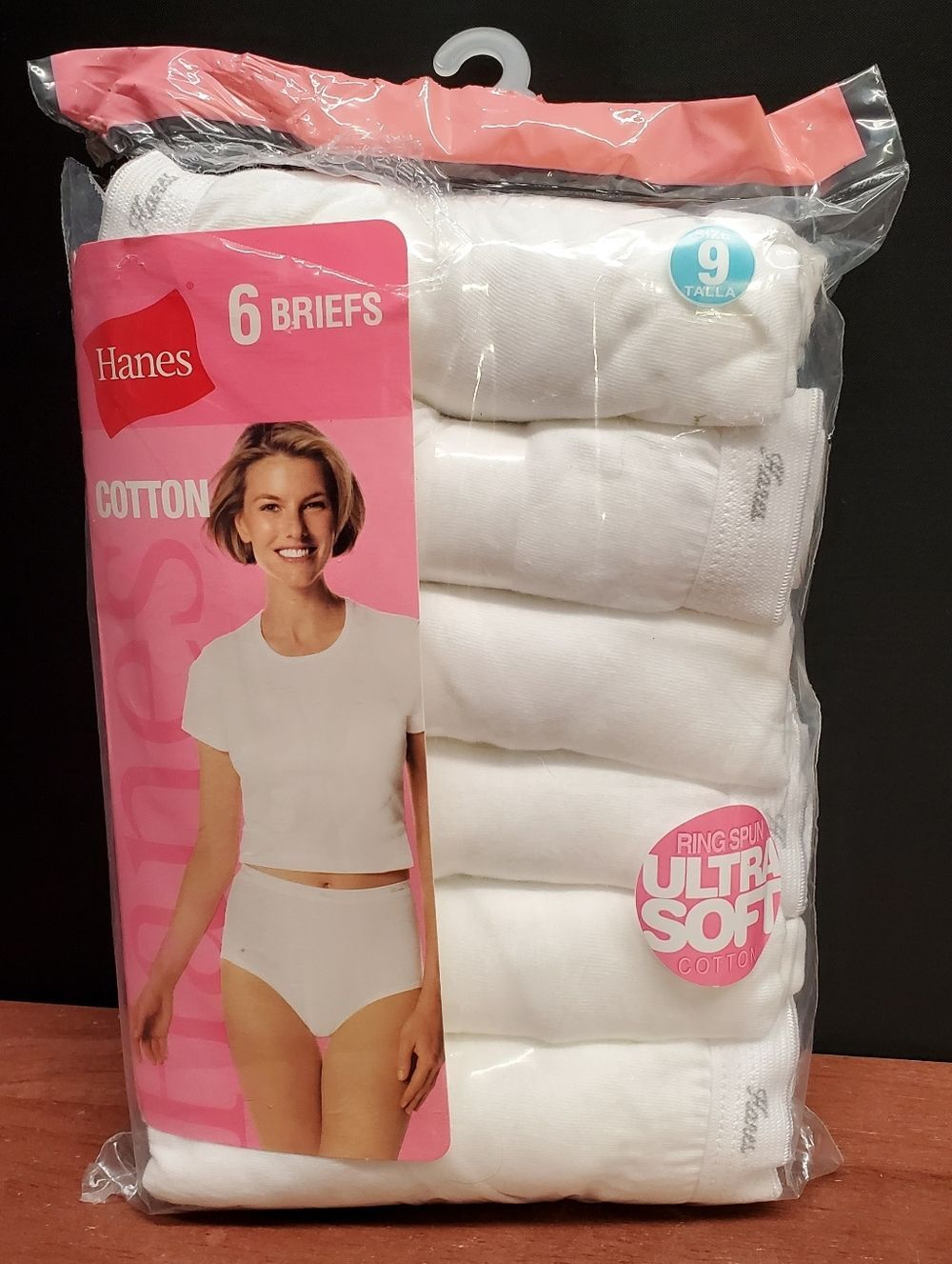 Vintage 2006 Hanes Briefs Ultra Soft 100% Cotton Ladies 6 Pack Size 9